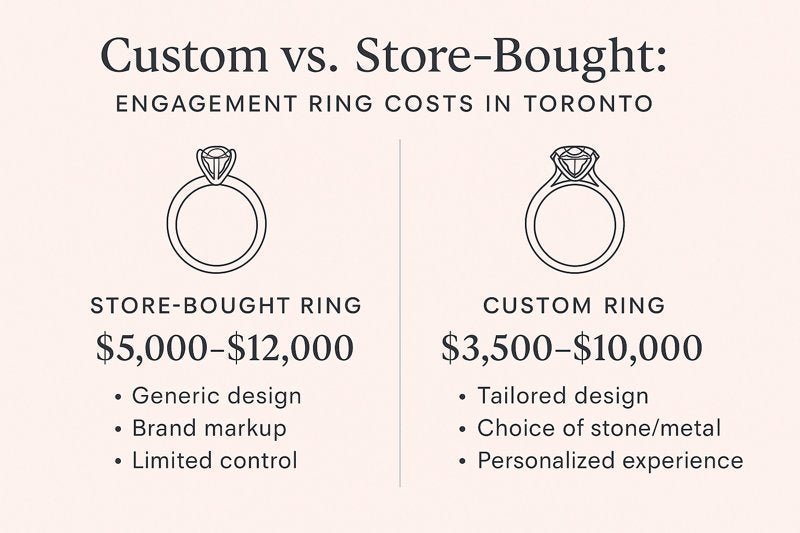 Custom vs. Retail Engagement Ring Costs – Toronto - Design by Sevan