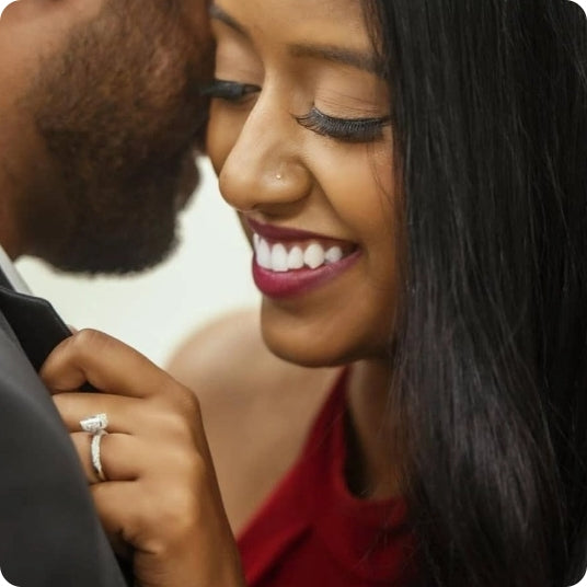 Toronto couple with custom engagement ring