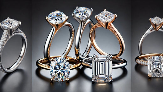 Top custom engagement ring trends for 2025: lab-grown diamonds, unique fancy diamond shapes, two-tone metals, vintage-inspired designs, and personalized details like engravings and hidden gemstones, offering sustainable, unique, and timeless options.